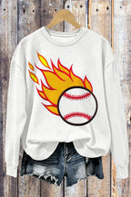 Retro football-print sweatshirt