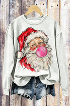 Funny Santa Pink Bubblegum Crewneck Sweatshirt