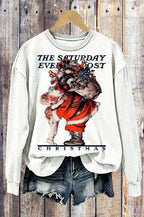 Vintage Saturday Evening Post Santa Christmas Crewneck Sweatshirt