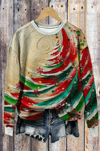Abstract Christmas Tree Graphic Sweatshirt