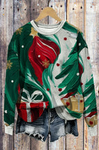 Christmas Ornament Gift Box Graphic Sweatshirt