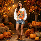 Colorful Leopard Pumpkin Halloween Sweatshirt