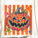 Colorful Leopard Pumpkin Halloween Sweatshirt