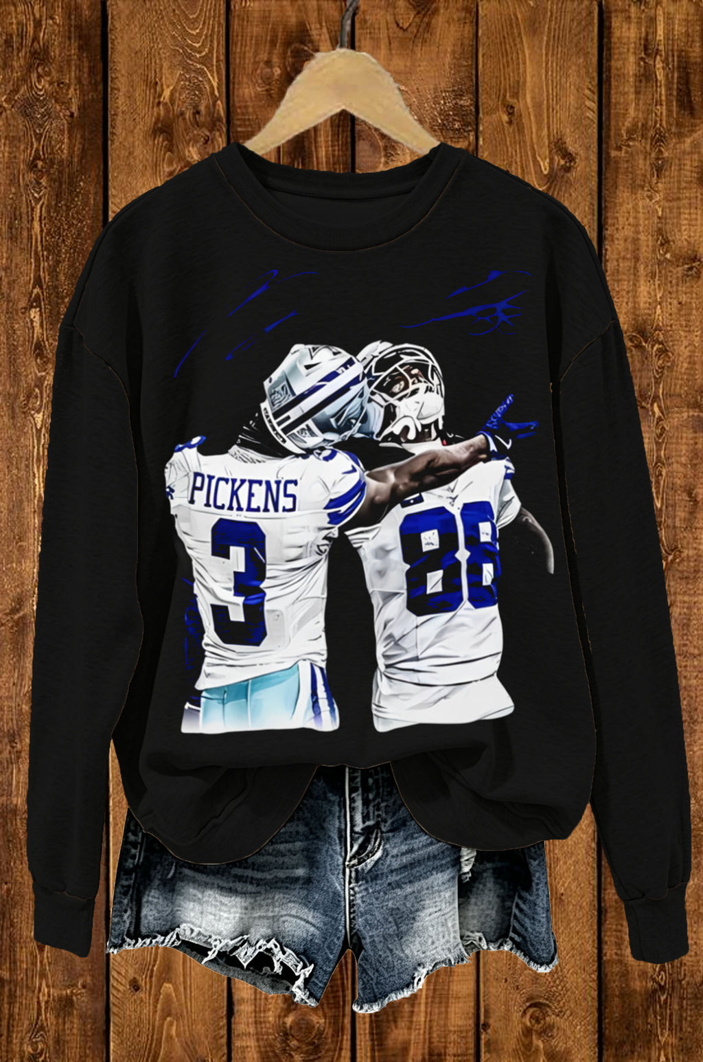 Football Player Graphic Sweatshirt