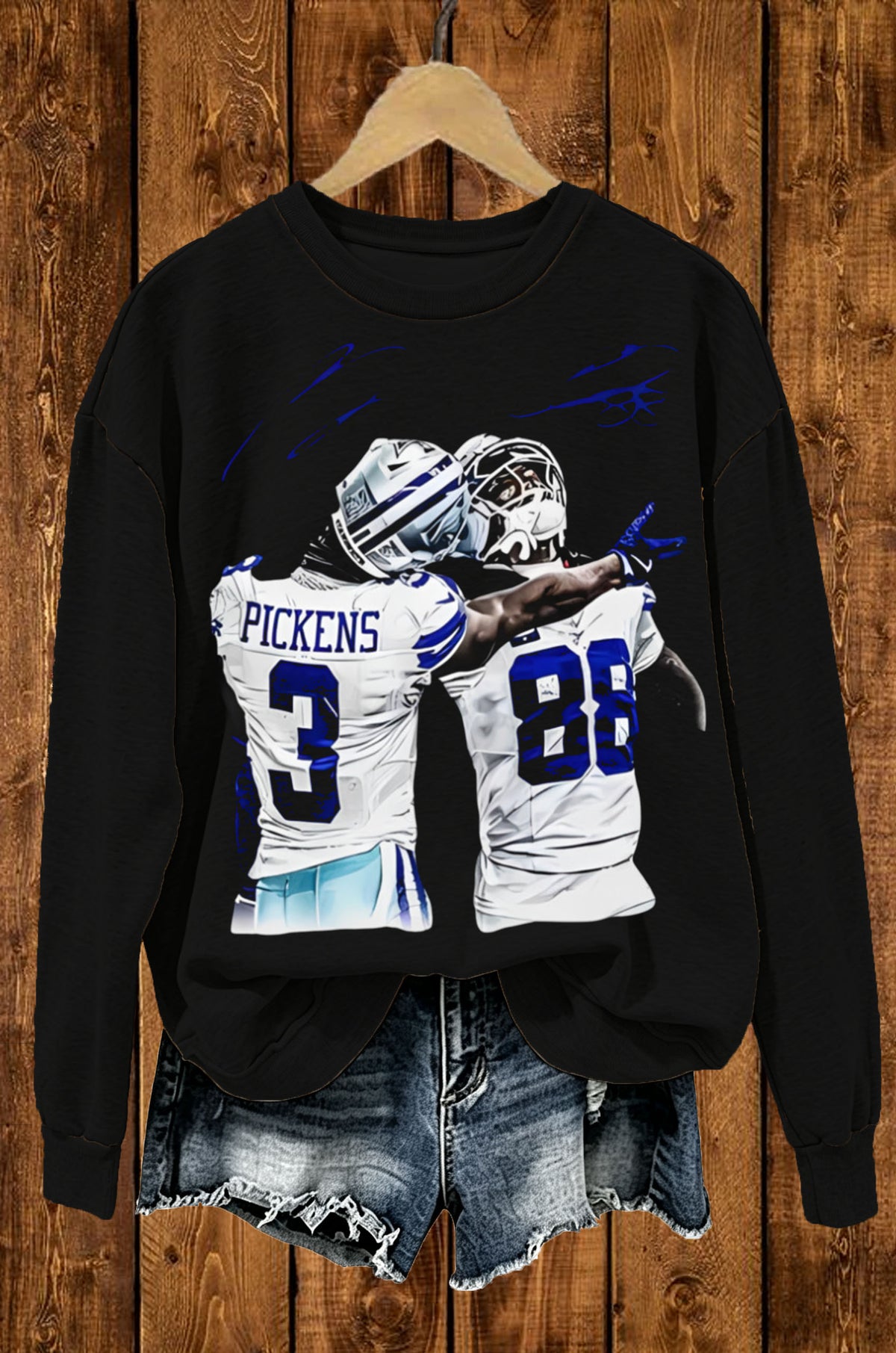 Football Player Graphic Sweatshirt