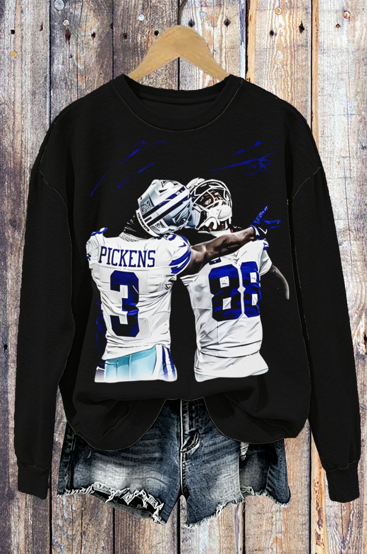 Football Player Graphic Sweatshirt