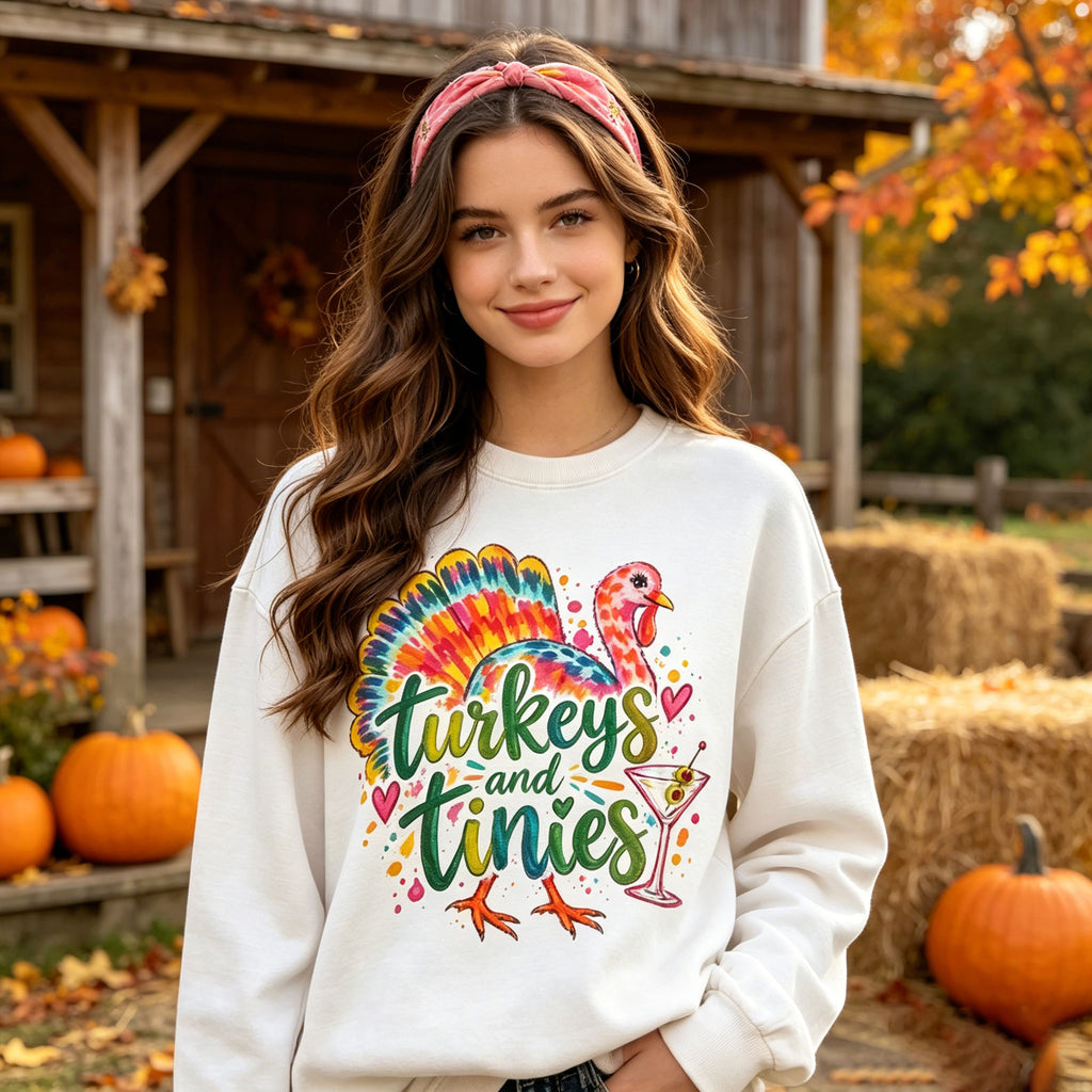 Turkeys and Tinies Thanksgiving Sweatshirt