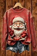 3D Santa Break Through Sweatshirt