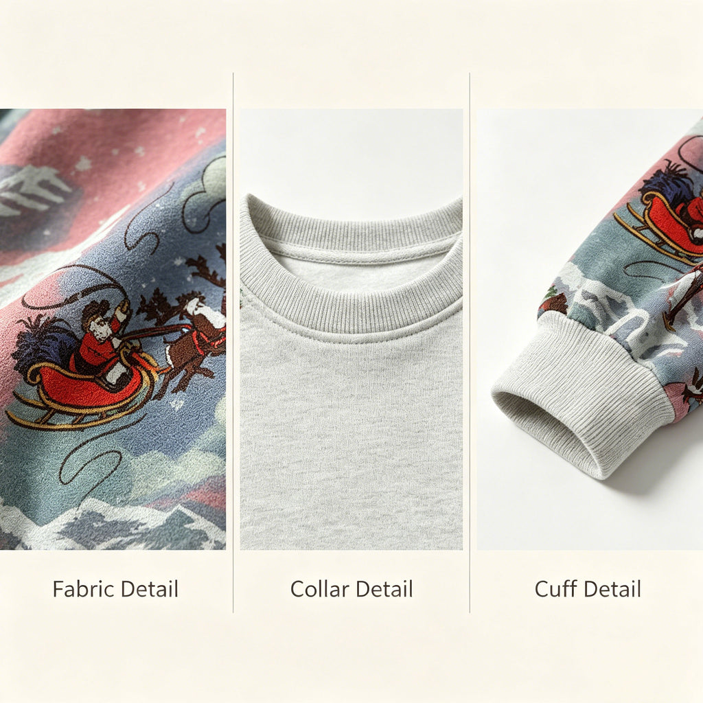 Cowboy Santa Western Christmas All Over Print Crewneck Sweatshirt