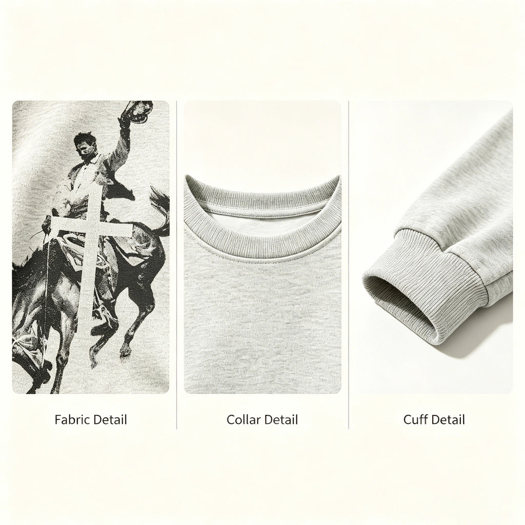 Western Cowboy Cross Sweatshirt