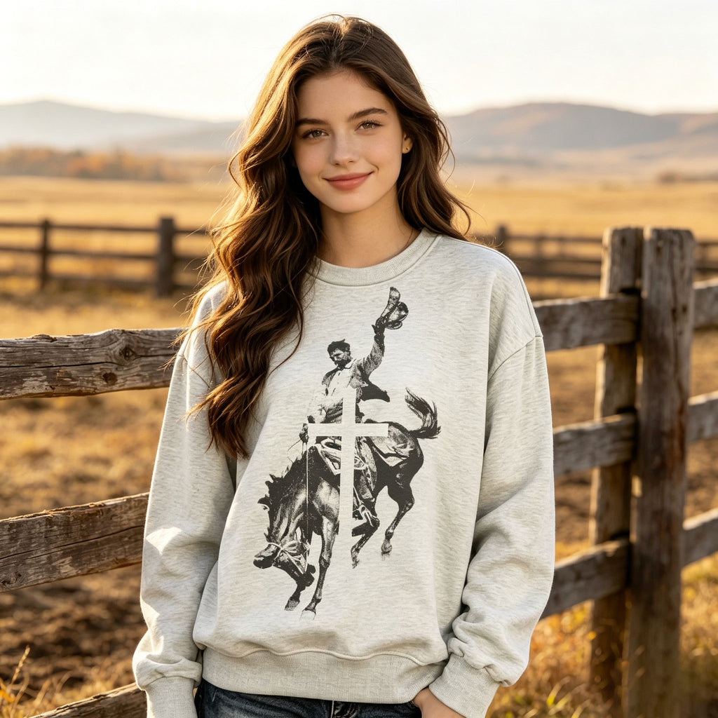Western Cowboy Cross Sweatshirt