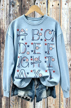 Baseball Bat Alphabet ABC Crewneck Sweatshirt