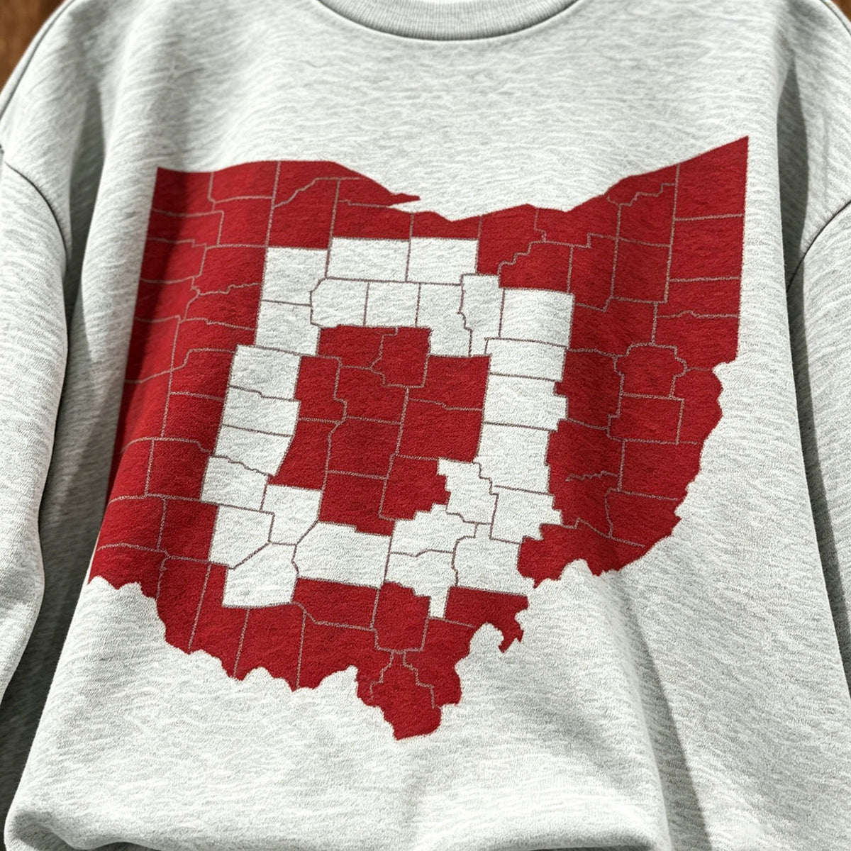 Ohio Map Letter Graphic Sweatshirt