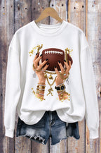Gold Jewelry Hands Football Sweatshirt