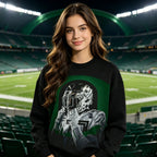 Vintage Football Player Graphic Sweatshirt