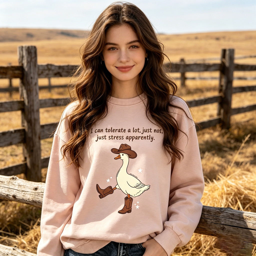 Funny Cowboy Duck Graphic Sweatshirt