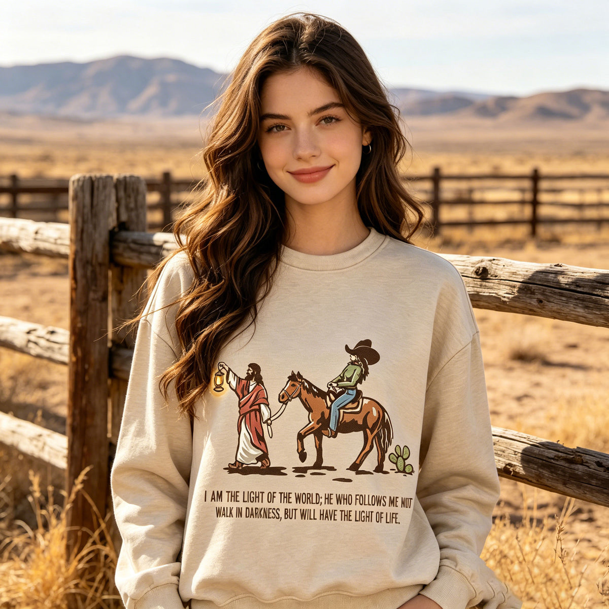 Western Faith Cowboy Graphic Sweatshirt