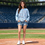 Baseball Bat Alphabet ABC Crewneck Sweatshirt