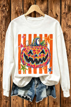 Colorful Leopard Pumpkin Halloween Sweatshirt