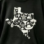 Texas Western Map Graphic Sweatshirt
