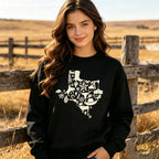 Texas Western Map Graphic Sweatshirt