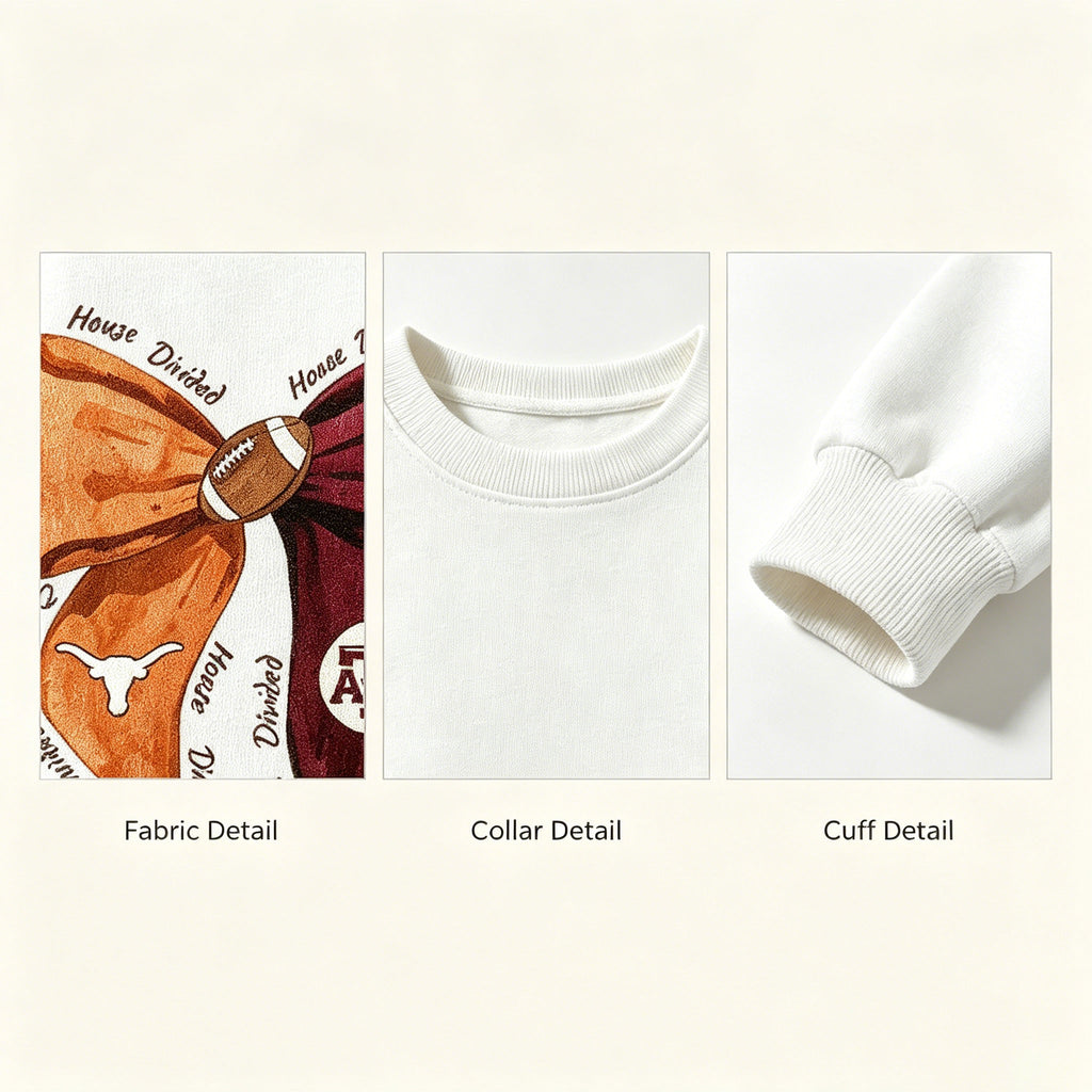Game Day Football Bow Graphic Sweatshirt