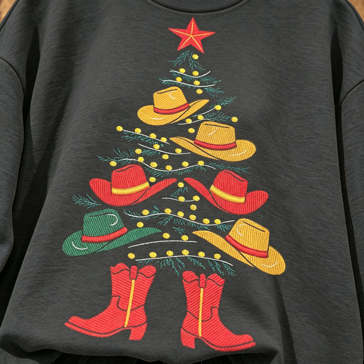 Cowboy Hat Christmas Tree Sweatshirt