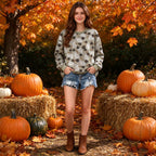 Vintage Floral Ghost Halloween Crewneck Sweatshirt
