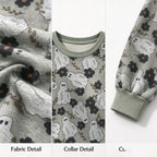 Vintage Floral Ghost Halloween Crewneck Sweatshirt