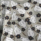 Vintage Floral Ghost Halloween Crewneck Sweatshirt