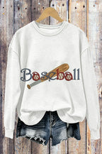 Vintage Baseball Embroidered Crewneck Sweatshirt