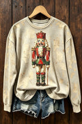 Vintage Bleached Nutcracker Christmas Crewneck Sweatshirt