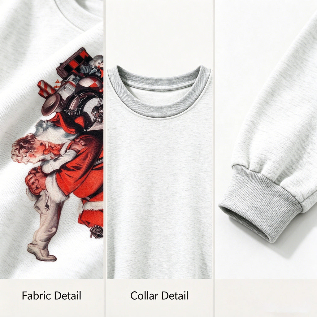 Vintage Saturday Evening Post Santa Christmas Crewneck Sweatshirt