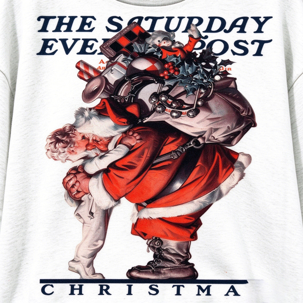 Vintage Saturday Evening Post Santa Christmas Crewneck Sweatshirt