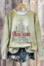Vintage Sports Word Art Graphic Sweatshirt