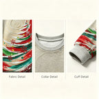 Abstract Christmas Tree Graphic Sweatshirt