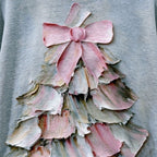 Vintage Christmas Tree Oil Painting Crewneck Sweatshirt