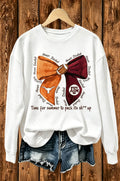 Game Day Football Bow Graphic Sweatshirt
