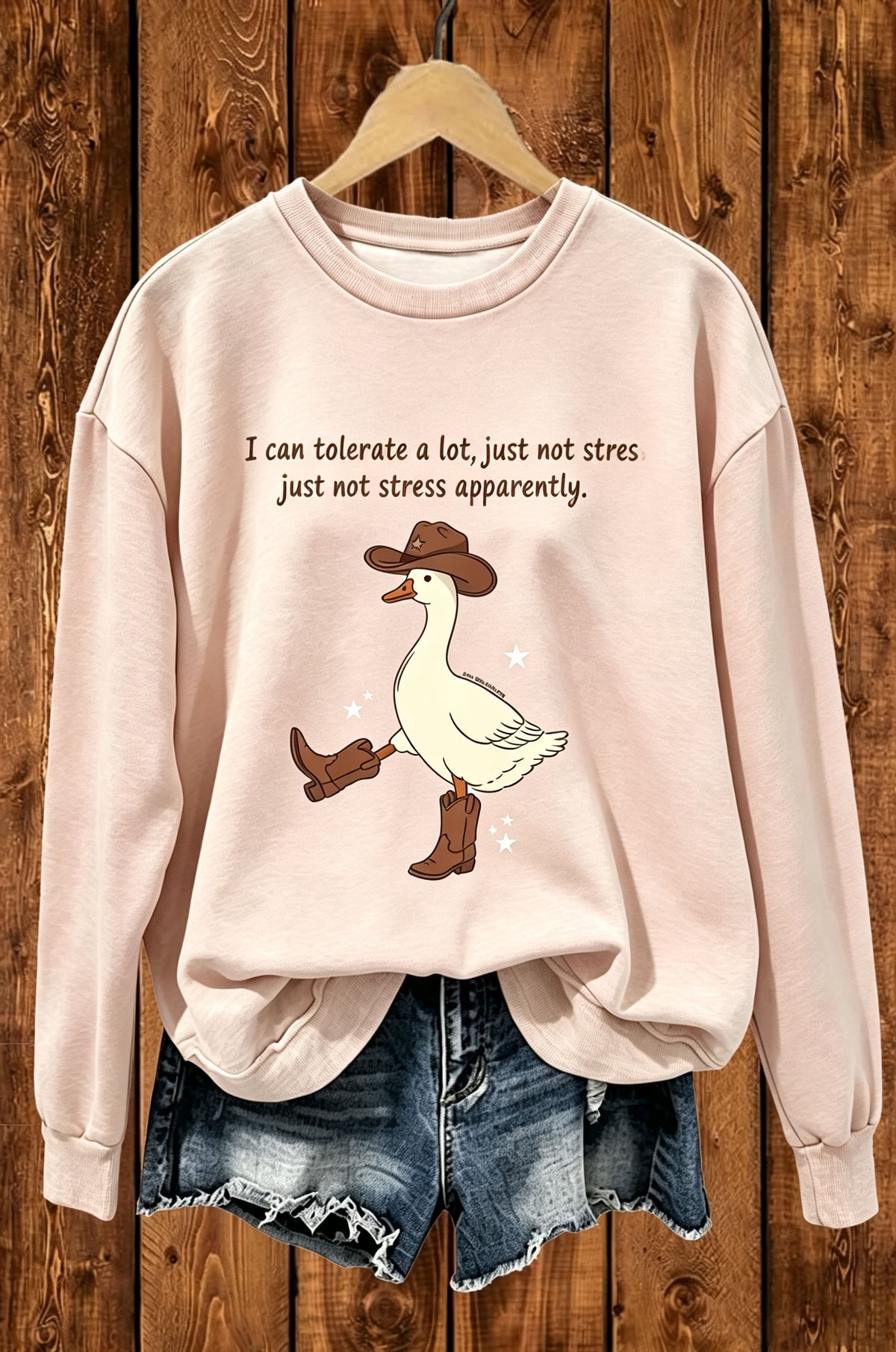 Funny Cowboy Duck Graphic Sweatshirt