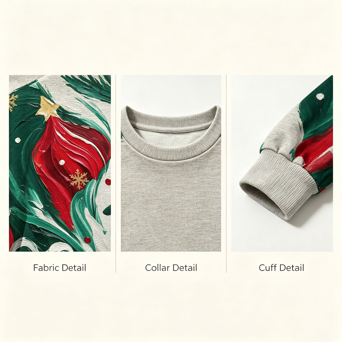 Christmas Ornament Gift Box Graphic Sweatshirt