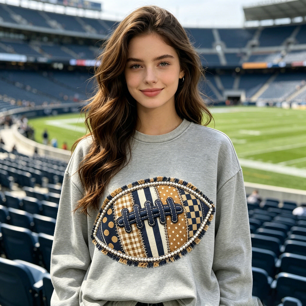 Vintage Floral American Football Crewneck Sweatshirt