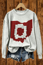Ohio Map Letter Graphic Sweatshirt