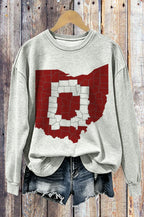 Ohio Map Letter Graphic Sweatshirt