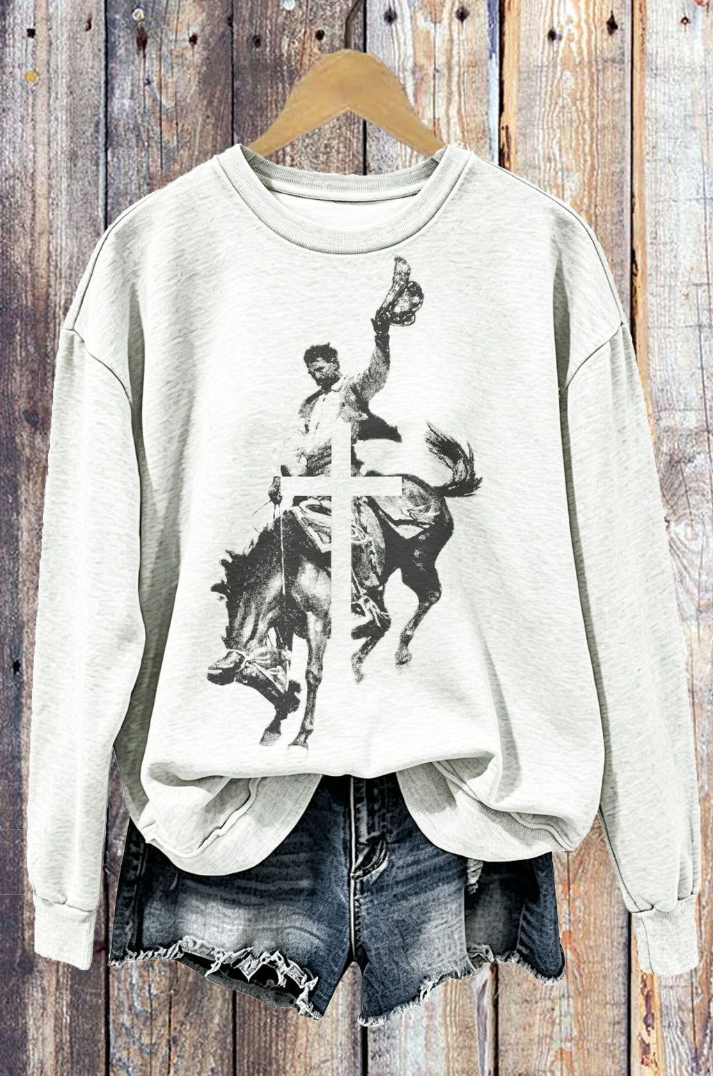 Western Cowboy Cross Sweatshirt