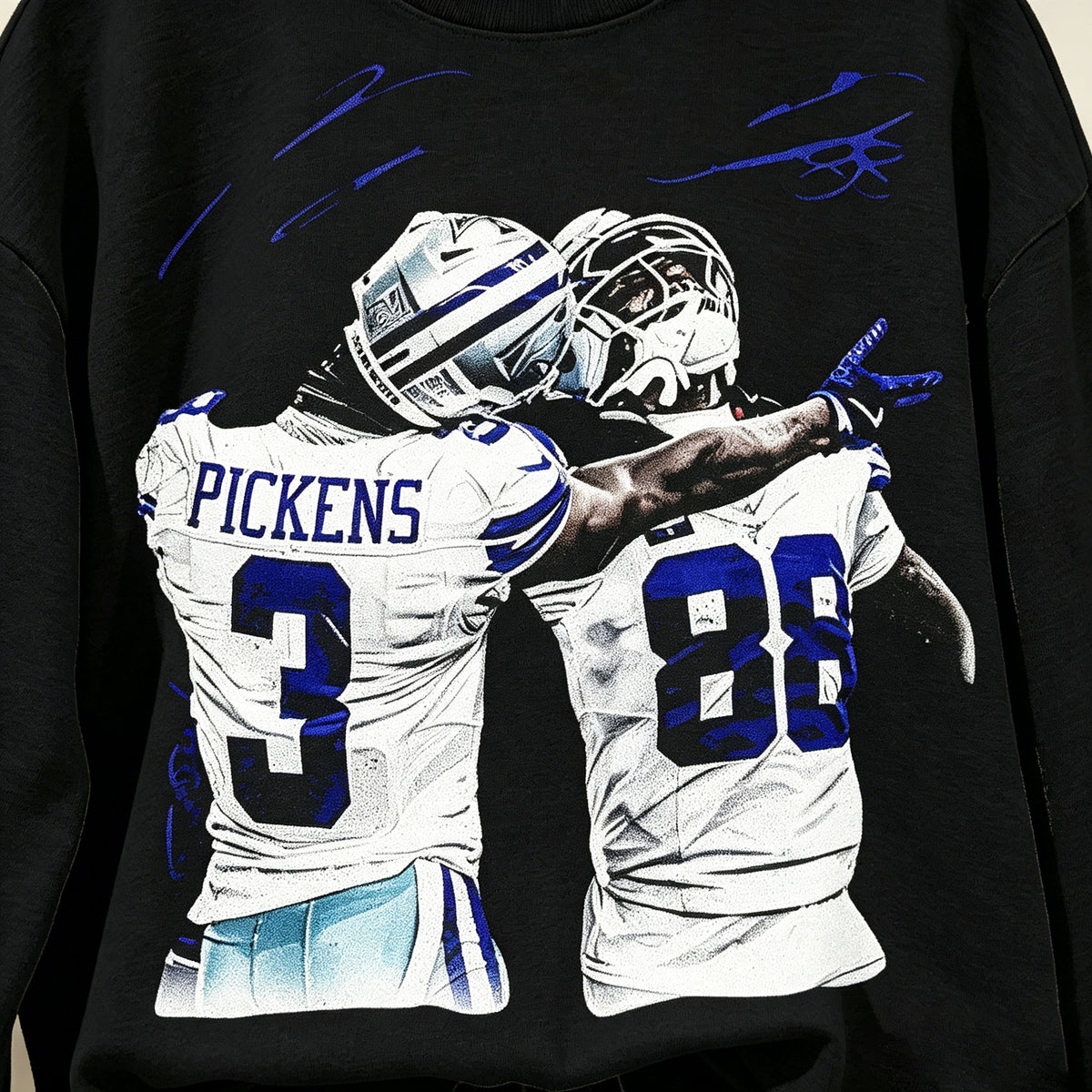 Football Player Graphic Sweatshirt