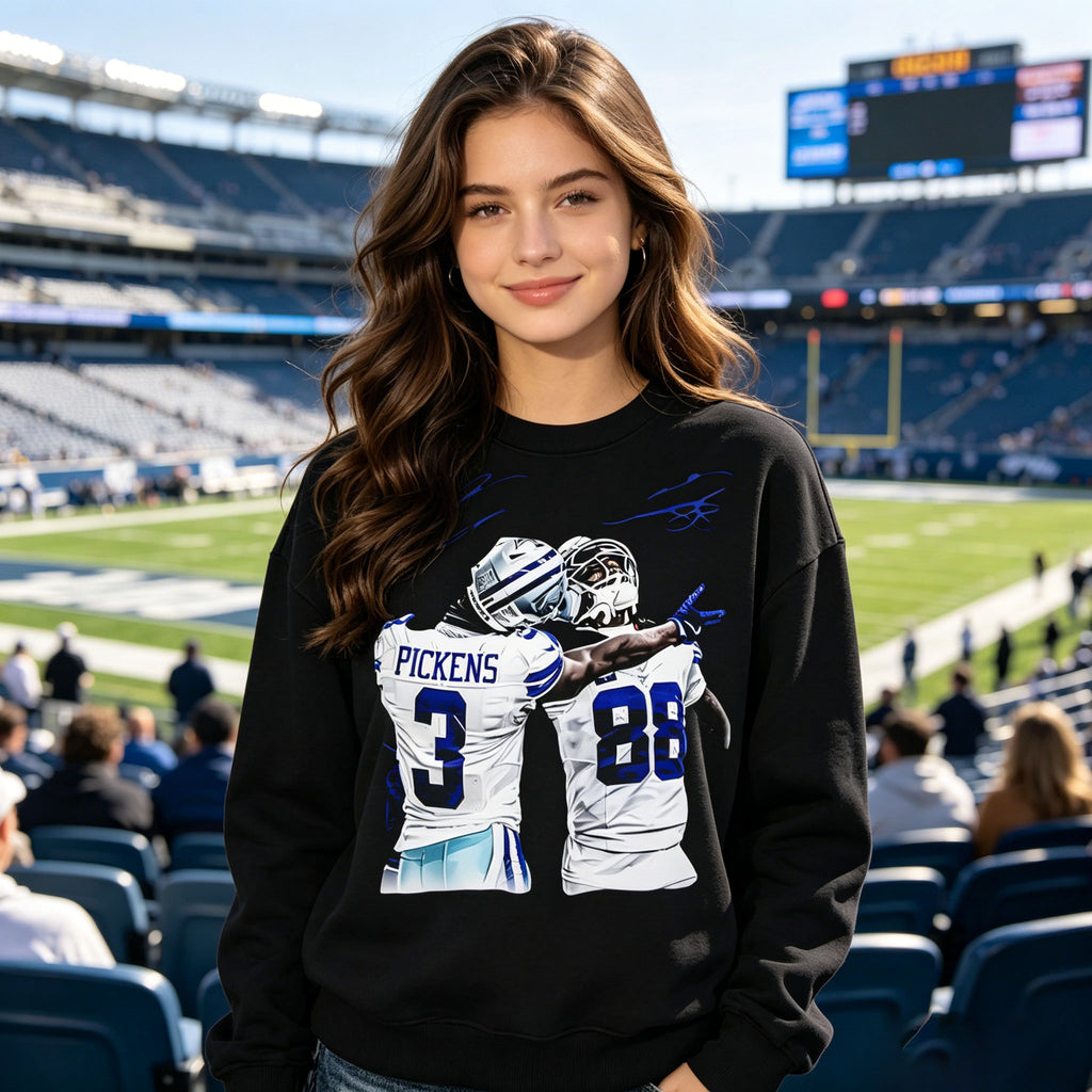 Football Player Graphic Sweatshirt