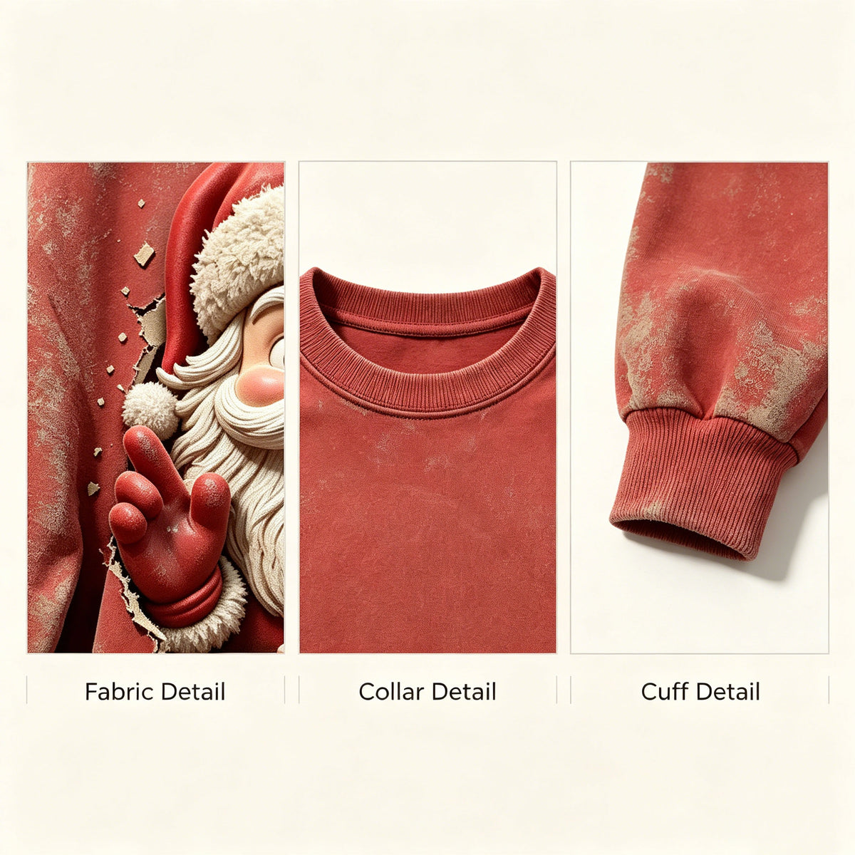 3D Santa Break Through Sweatshirt