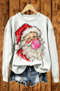 Funny Santa Pink Bubblegum Crewneck Sweatshirt