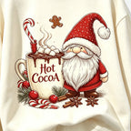 Christmas Gnome Hot Cocoa Graphic Crewneck Sweatshirt