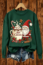 Christmas Gnome Hot Cocoa Graphic Crewneck Sweatshirt